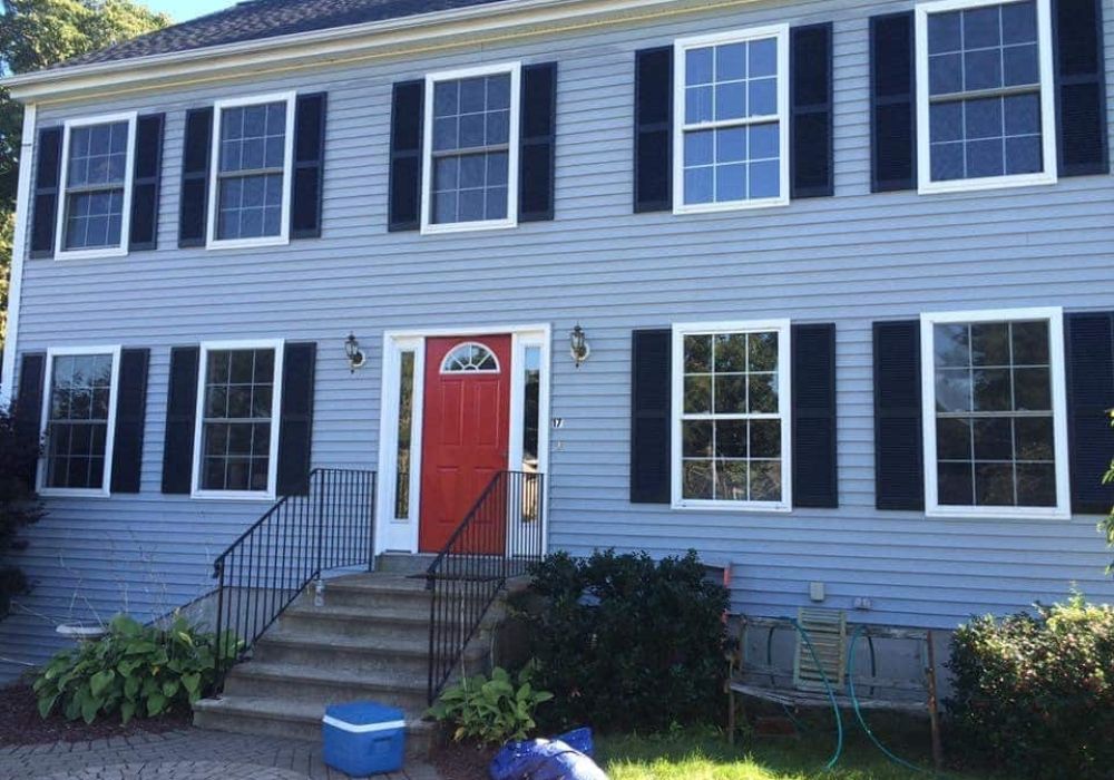 Blue home exterior